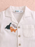 Dino Club Cuban Collar Button-Up Romper