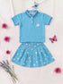 Blossom Printed Polo Skirt Set