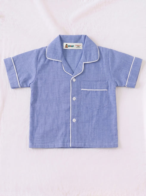 Misty Blue Night Suit Set