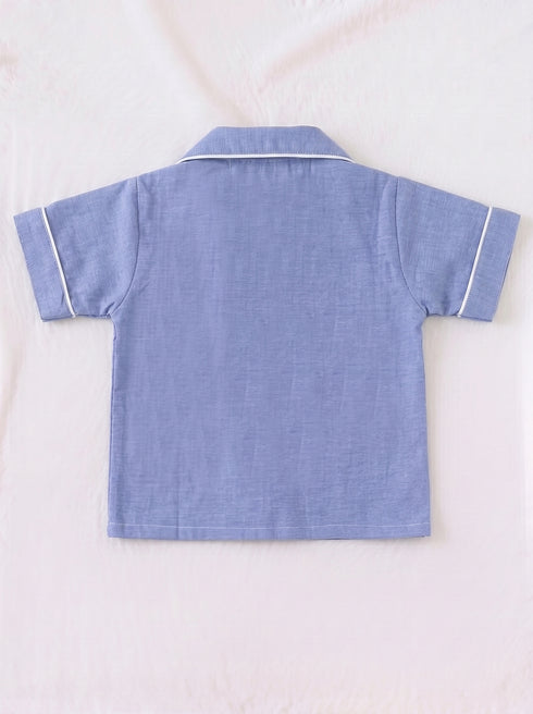Misty Blue Night Suit Set