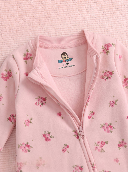 Ditsy Floral Fleece Footed Sleepsuit