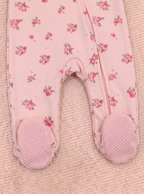 Ditsy Floral Fleece Footed Sleepsuit