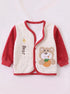 Bear Applique Plush Fleece Co-ord Set (Red)