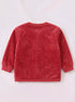 Bear Applique Plush Fleece Co-ord Set (Red)