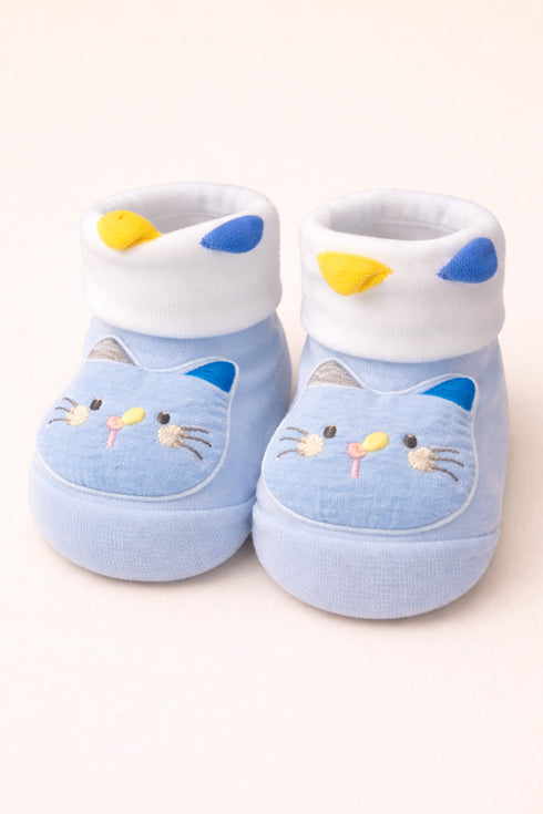 Cute Kitty Face Baby Booties