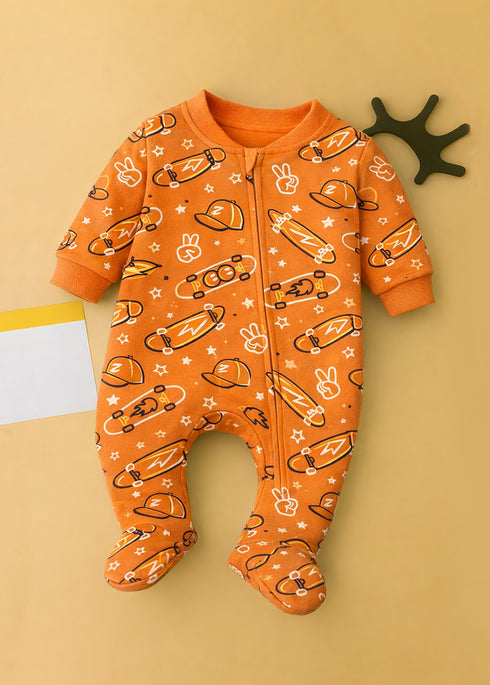 Rusty Play Time Printed Fleece Footed Sleepsuit