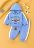 Three Naughty Bear Blue Fleece Hooded Set
