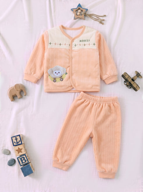 Deer Appliqué Plush Fleece Co-ord Set