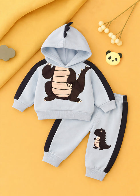 Dinosaur Fleece Hooded Set
