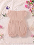 Peach Structured Frill Romper