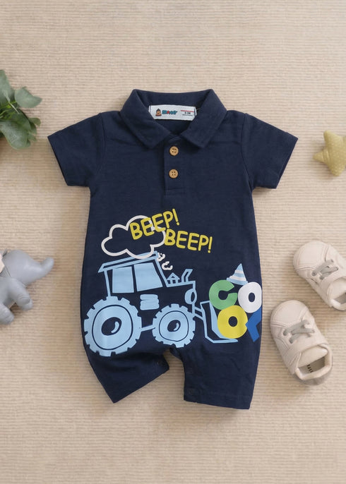 Tiny Tractor Explorer Polo Romper