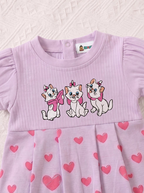 Lovely Kitty Embroidered Frilled Romper