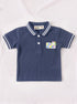 Playful Navy Polo Skirt Set