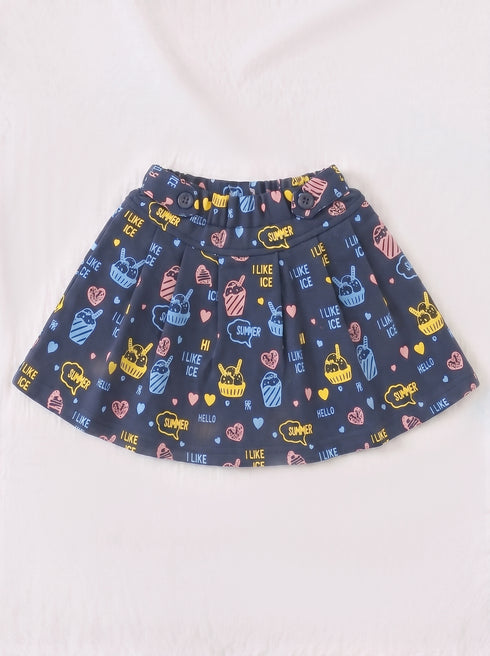 Playful Navy Polo Skirt Set