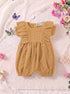 Mustard Structured Frill Romper