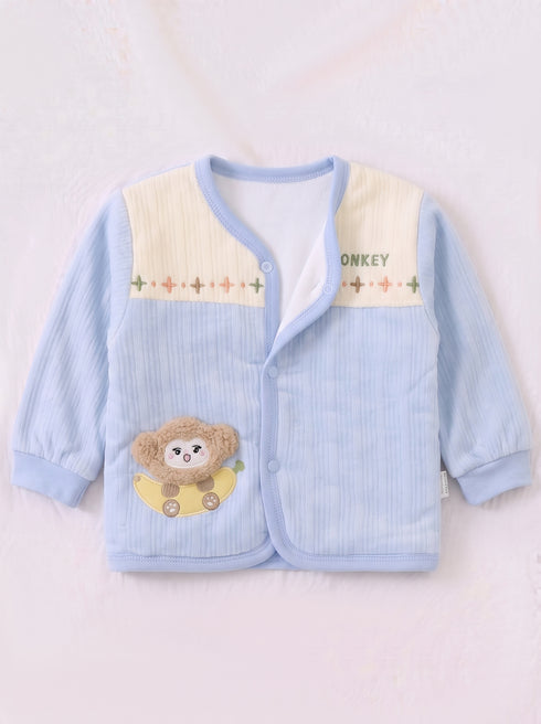 Monkey Appliqué Plush Fleece Co-ord Set