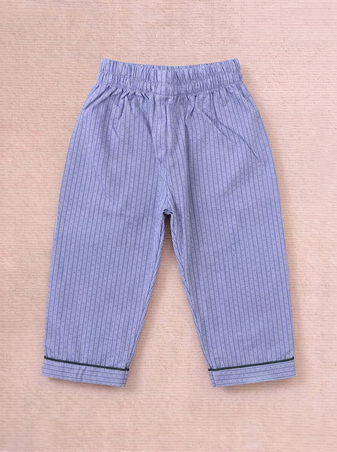 Lavender Striped Night Suit Set