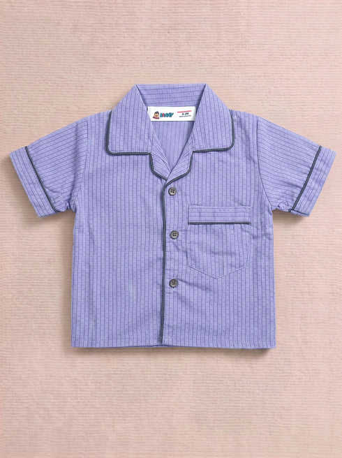 Lavender Striped Night Suit Set