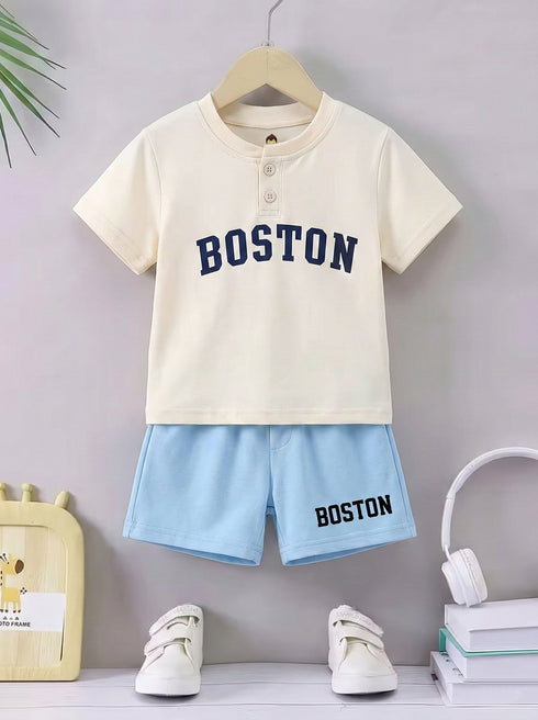 Boston Classic Henley Interlock Short Set