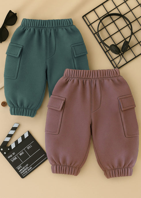 2-Pack Cargo Fleece Pajama (Green & Brown)