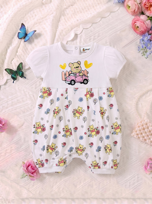 Pooh Bear Embroidered Frilled Romper