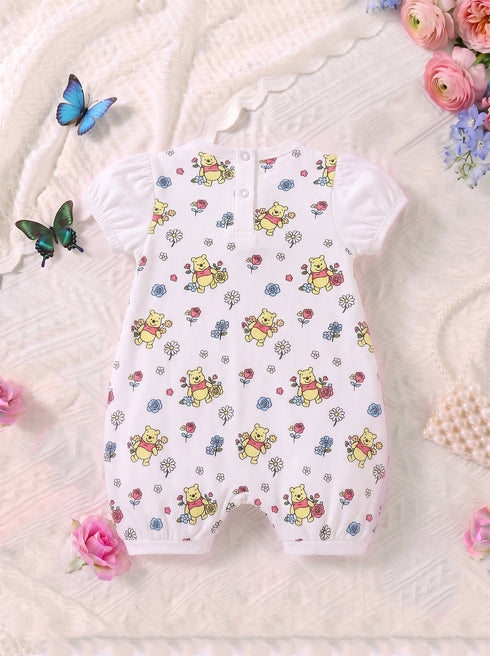 Pooh Bear Embroidered Frilled Romper