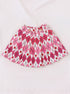 Hearts Printed Polo Skirt Set