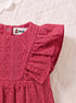 Red Structured Frill Romper