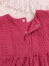 Red Structured Frill Romper
