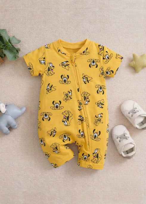 Tiny Pluto Love Zip-Up Romper