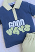 Good Vibes Panelled Polo Short Set