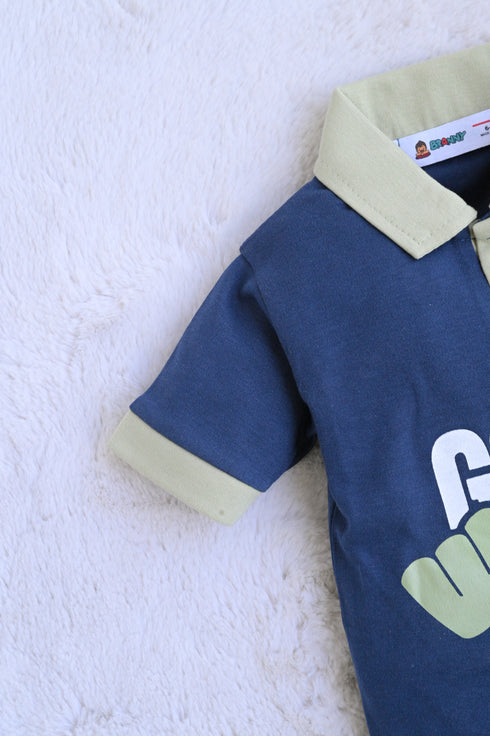 Good Vibes Panelled Polo Short Set