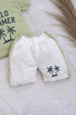 Palm Breeze Printed Panelled Interlock Short Set