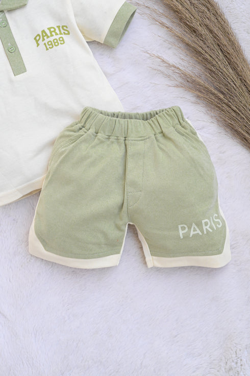 Urban Paris Panelled Polo Short Set