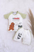 Bear Buddies Printed Raglan Interlock Short Set