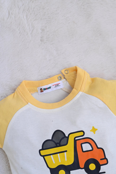 Little Builder Printed Raglan Interlock Short Set
