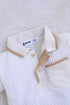 Jacquard Textured Polo Short Set (White)