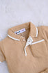 Jacquard Textured Polo Short Set (Brown)