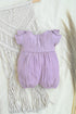 Purple Structured Frill Romper