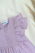 Purple Structured Frill Romper