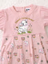 Cute Lamb Embroidered Frilled Romper