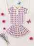 Pastel Argyle Polo Skirt Set