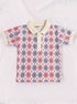 Pastel Argyle Polo Skirt Set