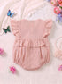 Dusty Pink Floral Embroidered Ruffle Sleeve Bodysuit