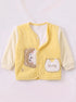 Kitty Applique Quilted Fleece Co-ord Set (Yellow)