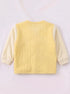 Kitty Applique Quilted Fleece Co-ord Set (Yellow)