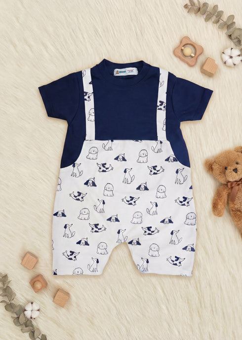 Tee & Animal Dungaree Rompe