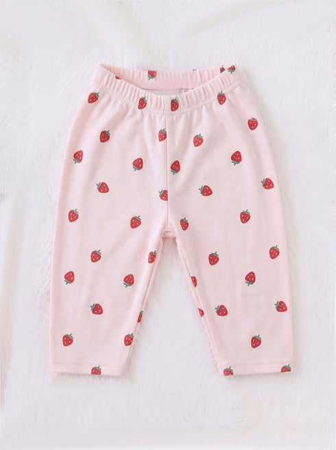 Strawberry Garden Full Sleeve Night Suit Set (Pink)