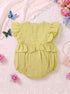 Pistachio Green Floral Embroidered Ruffle Sleeve Bodysuit