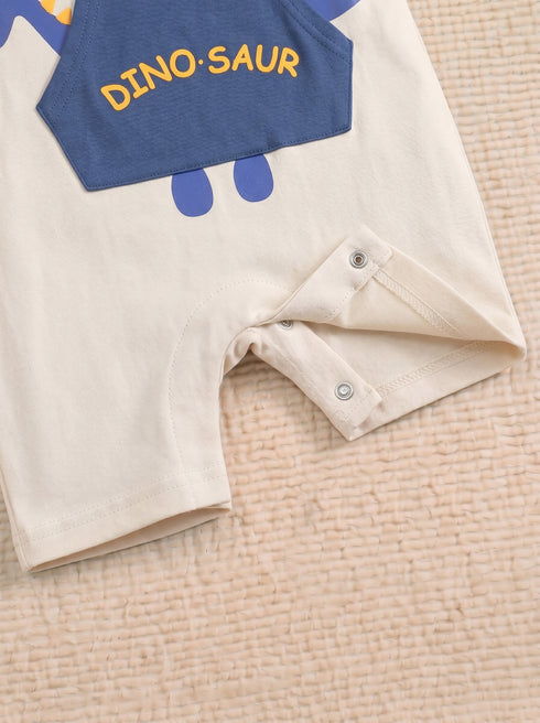 Dino Trail Buttoned Romper